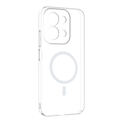 Xiaomi Redmi 15C Kamera Korumalı M-Safe Şarj Özellikli Şeffaf Zore London Sert PC Kapak - 3
