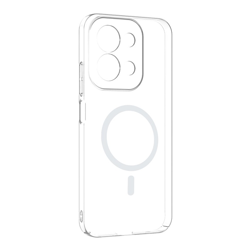 Xiaomi Redmi 15C Kamera Korumalı M-Safe Şarj Özellikli Şeffaf Zore London Sert PC Kapak - 3
