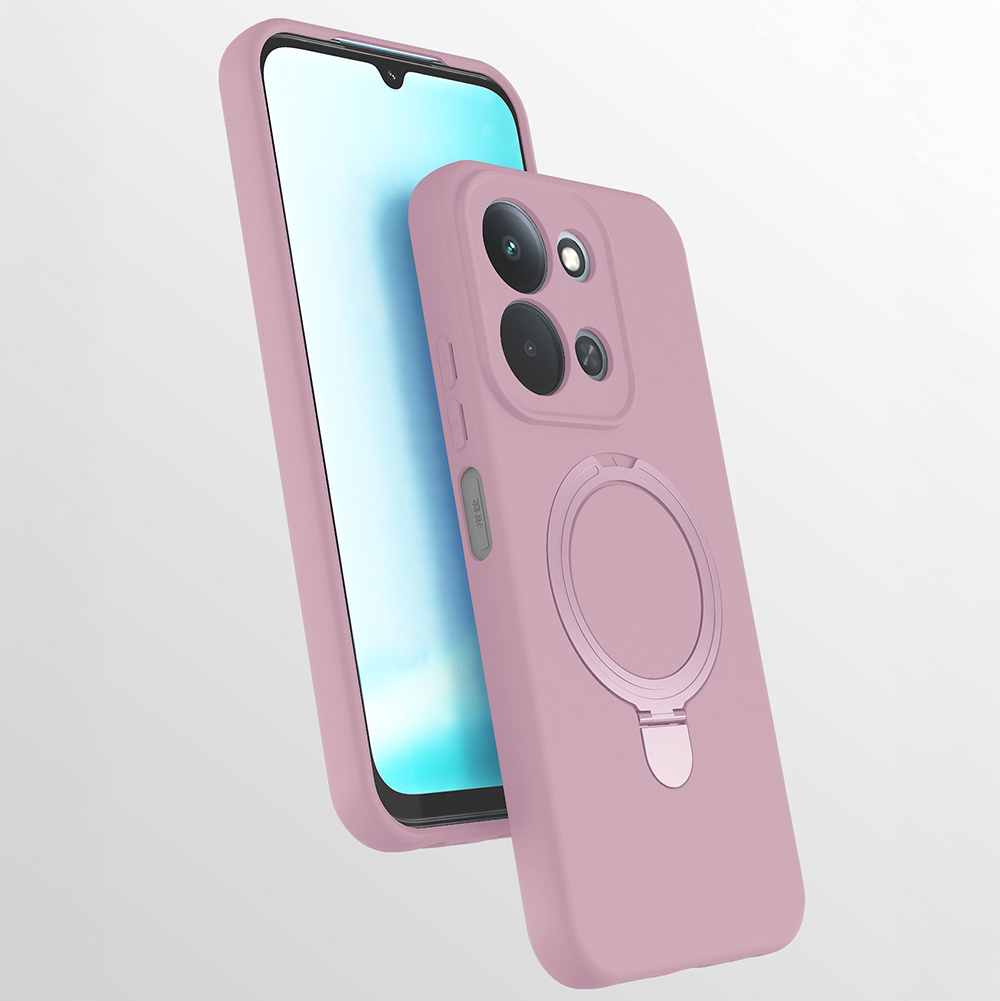 Xiaomi Redmi 15C Kılıf M-safe Şarj Özellikli Standlı Zore Samara Kapak - Pembe