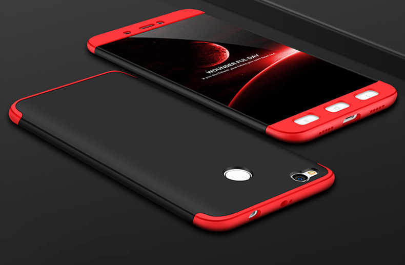 Xiaomi Redmi 4x Kılıf Zore Ays Kapak - Siyah-Kırmızı
