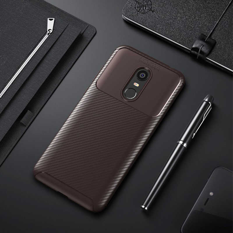 Xiaomi Redmi 5 Plus Kılıf Zore Negro Silikon Kapak - Kahverengi