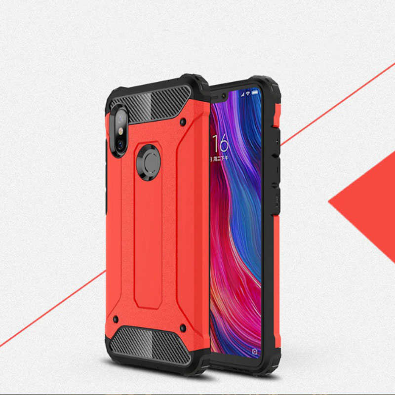 Xiaomi Redmi 6 Kılıf Zore Crash Silikon Kapak - Kırmızı