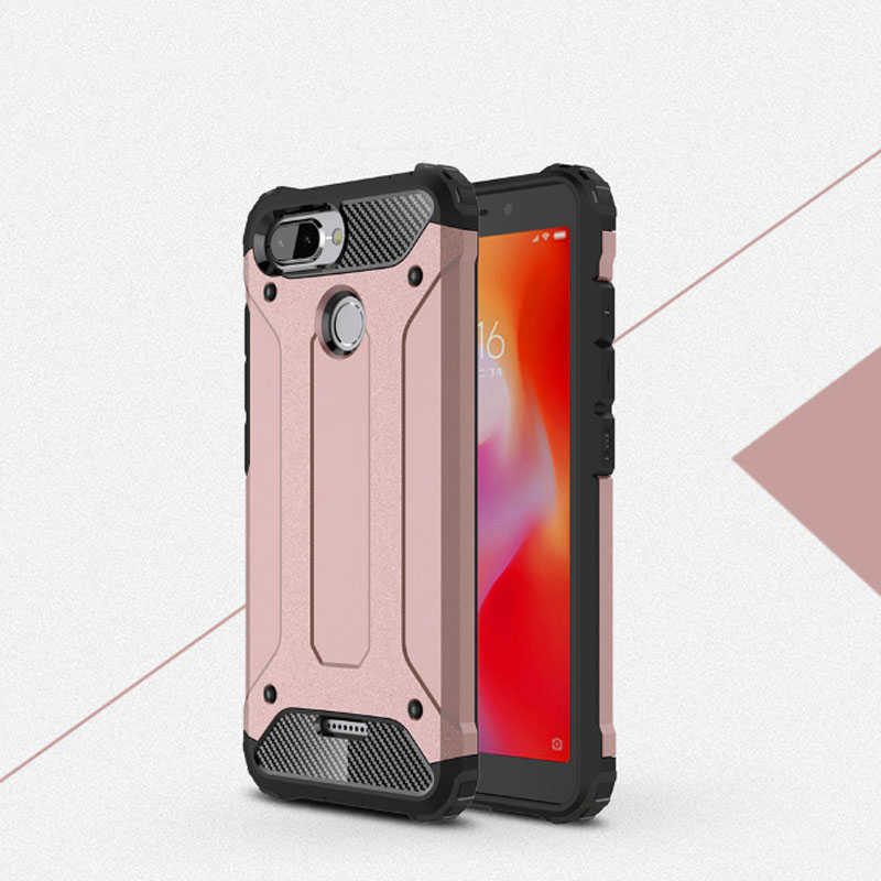 Xiaomi Redmi 6 Kılıf Zore Crash Silikon Kapak - Rose Gold