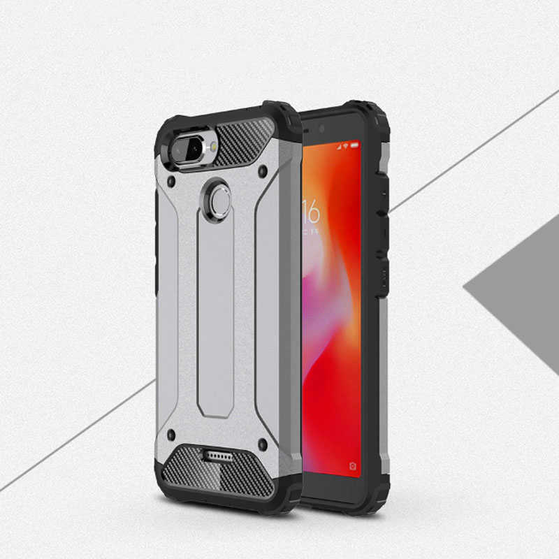Xiaomi Redmi 6 Kılıf Zore Crash Silikon Kapak - Gri