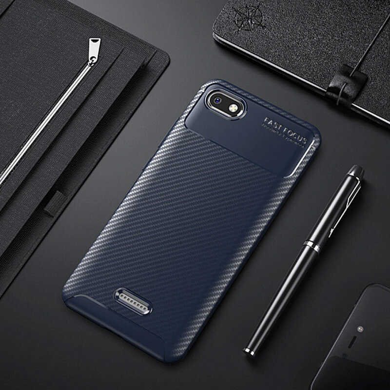 Xiaomi Redmi 6A Kılıf Zore Negro Silikon Kapak - Lacivert