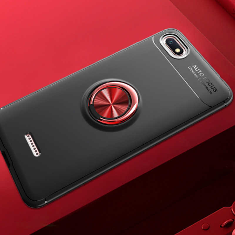 Xiaomi Redmi 6A Kılıf Zore Ravel Silikon Kapak - Siyah-Kırmızı