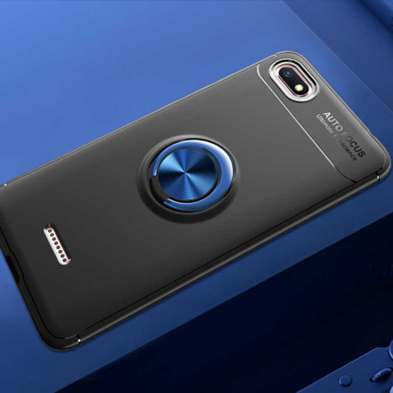 Xiaomi Redmi 6A Kılıf Zore Ravel Silikon Kapak - Siyah-Mavi