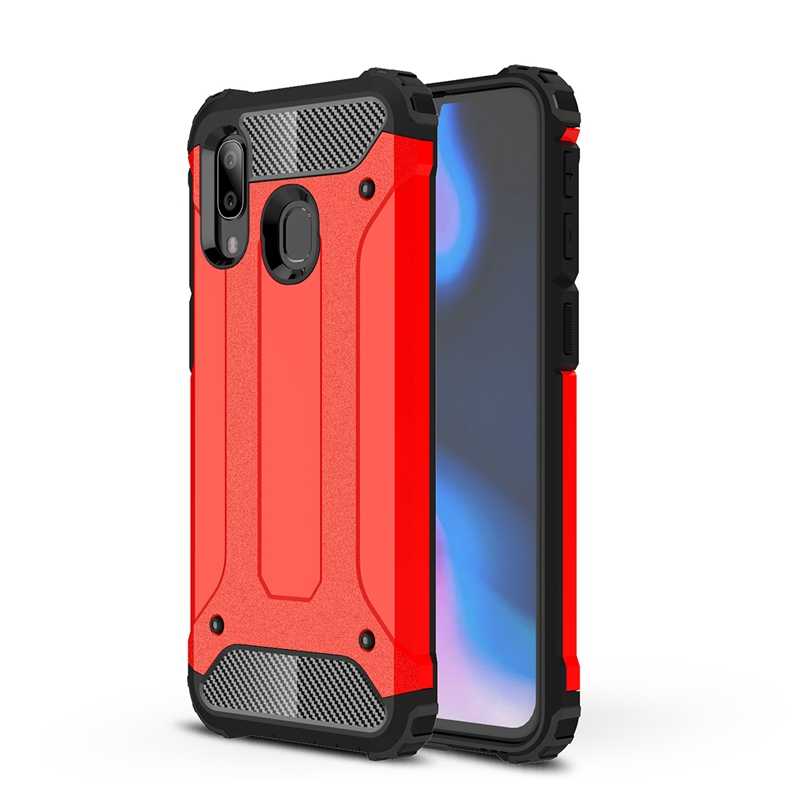 Xiaomi Redmi 7 Kılıf Zore Crash Silikon Kapak - Kırmızı