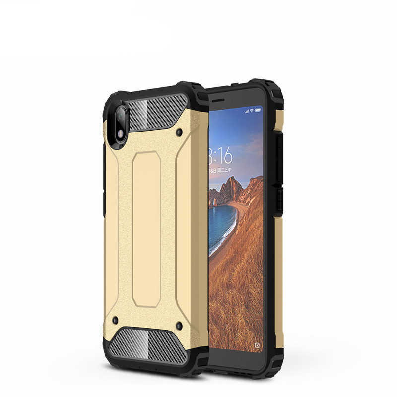 Xiaomi Redmi 7A Kılıf Zore Crash Silikon Kapak - Gold
