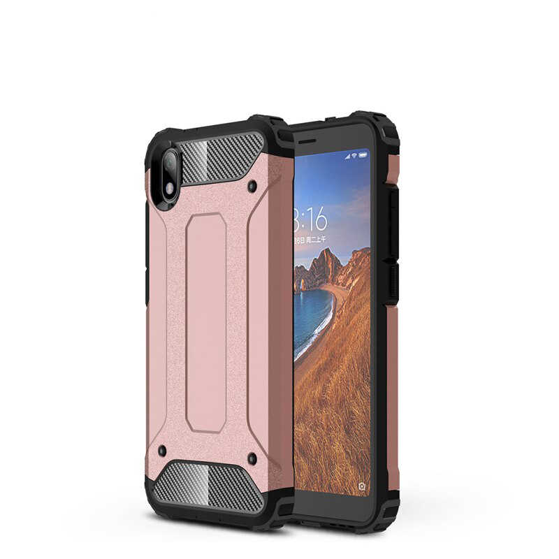 Xiaomi Redmi 7A Kılıf Zore Crash Silikon Kapak - Rose Gold