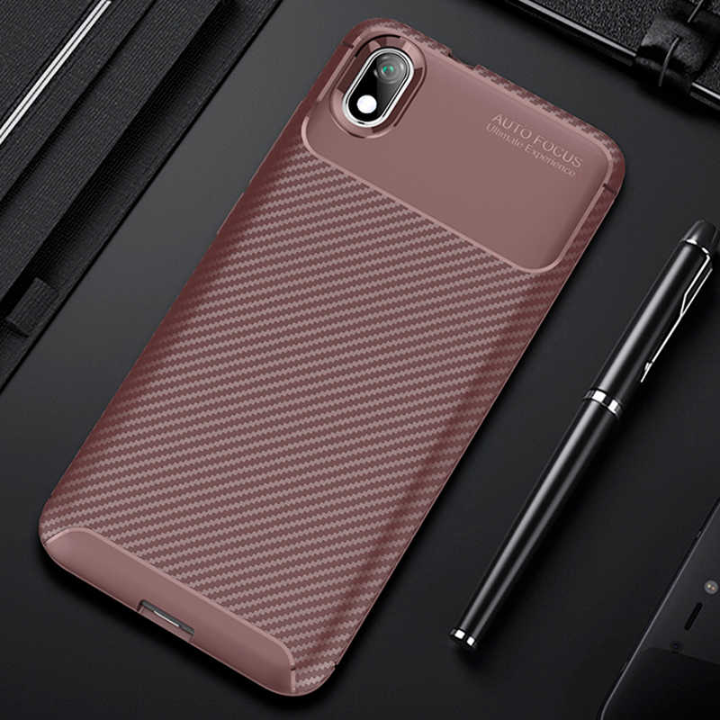 Xiaomi Redmi 7A Kılıf Zore Negro Silikon Kapak - Kahverengi