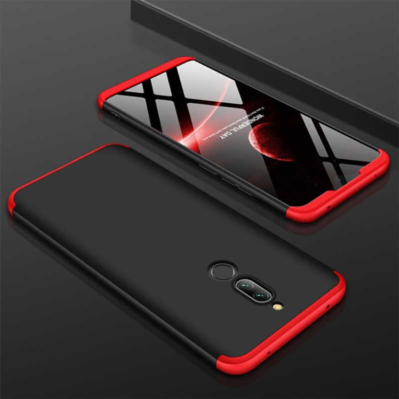Xiaomi Redmi 8 Kılıf Zore Ays Kapak - Siyah-Kırmızı