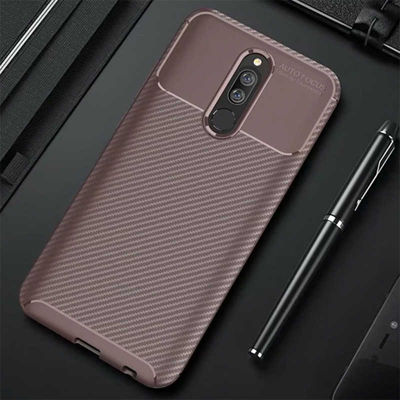 Xiaomi Redmi 8 Kılıf Zore Negro Silikon Kapak - Kahverengi