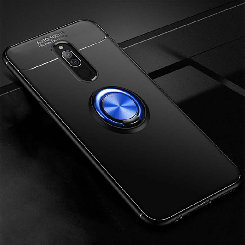 Xiaomi Redmi 8 Kılıf Zore Ravel Silikon Kapak - Siyah-Mavi
