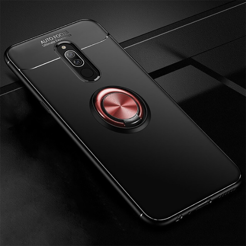 Xiaomi Redmi 8 Kılıf Zore Ravel Silikon Kapak - Siyah-Rose Gold