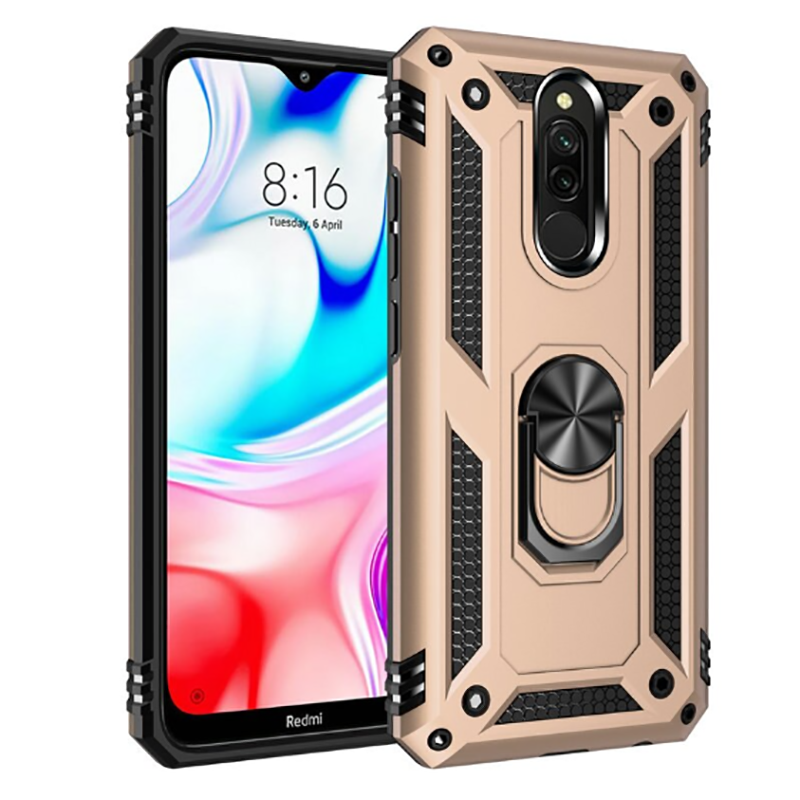 Xiaomi Redmi 8 Kılıf Zore Vega Kapak - Gold