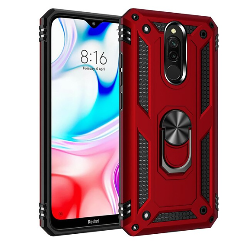 Xiaomi Redmi 8 Kılıf Zore Vega Kapak - Kırmızı