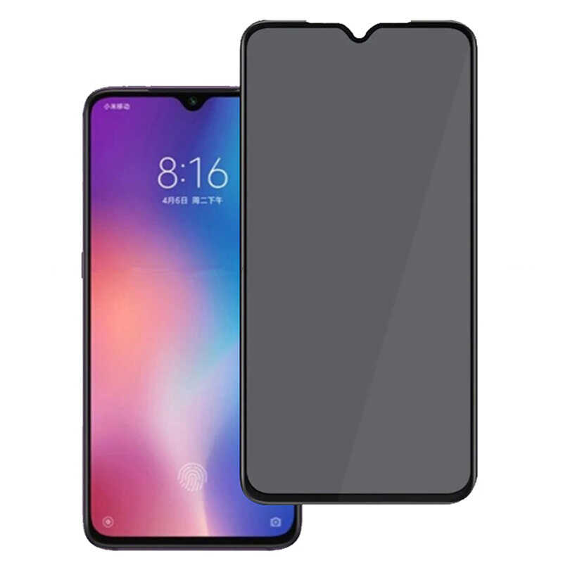 Xiaomi Redmi 8A Davin 5D Privacy Cam Ekran Koruyucu - Siyah