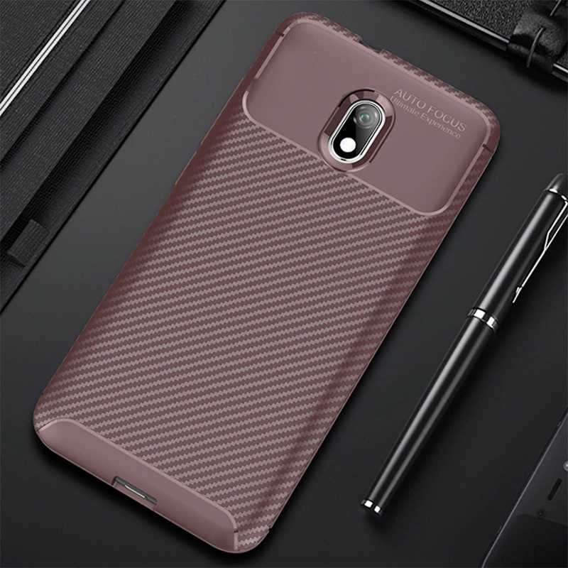 Xiaomi Redmi 8A Kılıf Zore Negro Silikon Kapak - Kahverengi