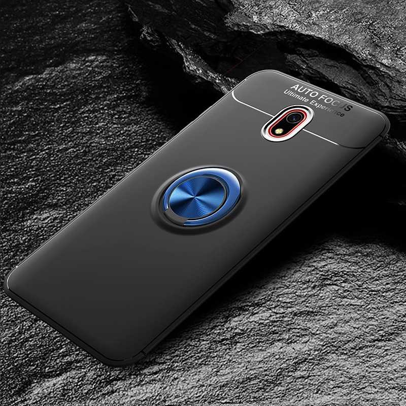 Xiaomi Redmi 8A Kılıf Zore Ravel Silikon Kapak - Siyah-Mavi