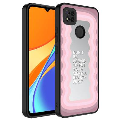 Xiaomi Redmi 9C Case Mirror Patterned Camera Protection Glossy Zore Mirror Cover - Zore