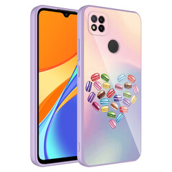 Xiaomi Redmi 9C Kılıf Kamera Korumalı Desenli Sert Silikon Zore Epoksi Kapak - Zore