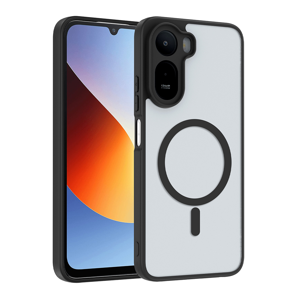 Xiaomi Redmi A7 Pro Kılıf M-safe Şarj Özellikli Zore Babet Kapak - Siyah