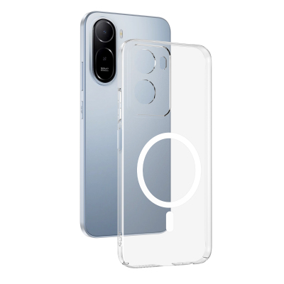 Xiaomi Redmi A7 Pro M-Safe Charging Feature Case Zore London Transparent Hard PC Camera Protection Cover - 1