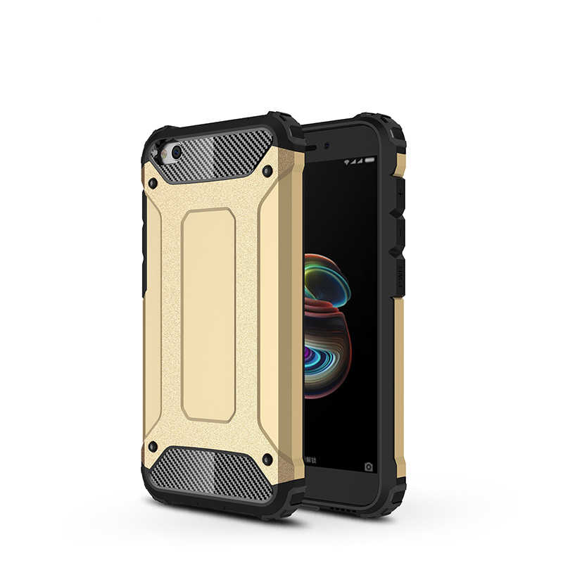 Xiaomi Redmi Go Kılıf Zore Crash Silikon Kapak - Gold
