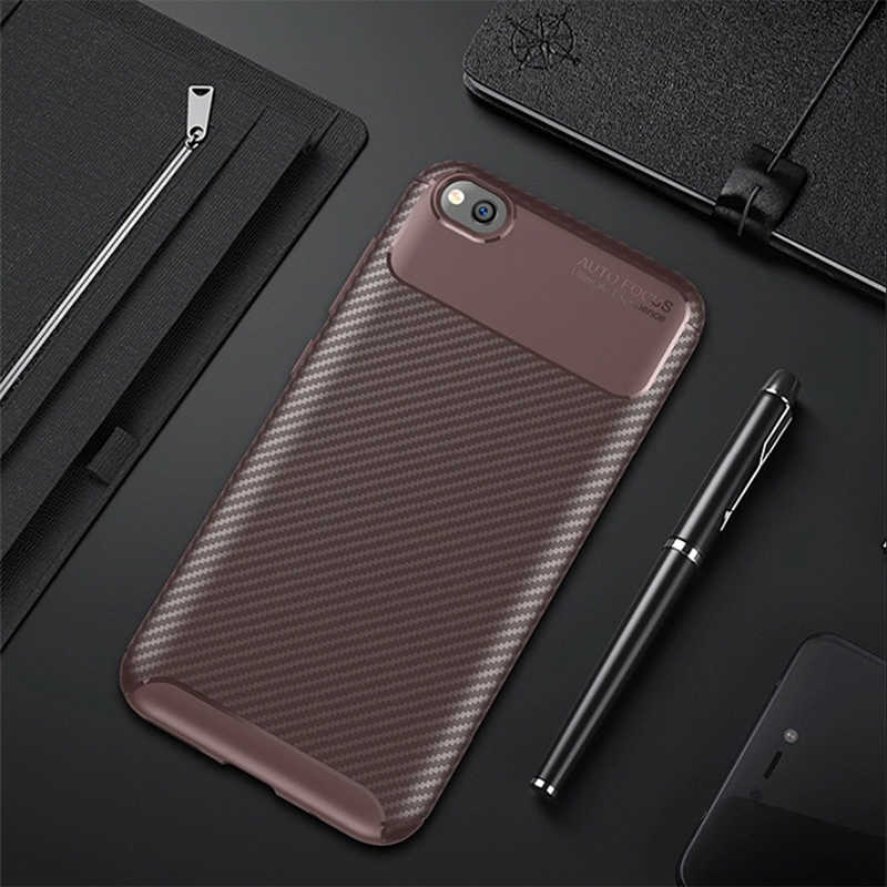 Xiaomi Redmi Go Kılıf Zore Negro Silikon Kapak - Kahverengi