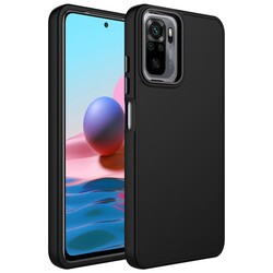 Xiaomi Redmi Note 10 Case Metal Frame and Button Design Silicone Zore Luna Cover - 4