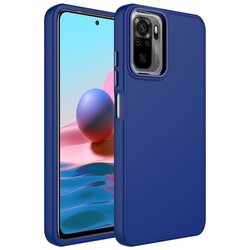 Xiaomi Redmi Note 10 Case Metal Frame and Button Design Silicone Zore Luna Cover - 6