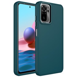 Xiaomi Redmi Note 10 Case Metal Frame and Button Design Silicone Zore Luna Cover - 8