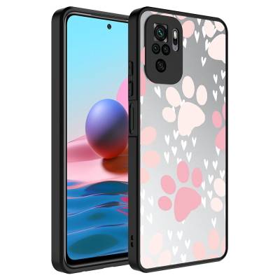 Xiaomi Redmi Note 10 Case Mirror Patterned Camera Protection Glossy Zore Mirror Cover - Zore