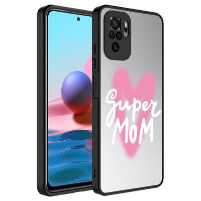 Xiaomi Redmi Note 10 Case Mirror Patterned Camera Protection Glossy Zore Mirror Cover Süper Anne