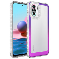 Xiaomi Redmi Note 10 Case Silvery and Color Transition Design Lens Protected Zore Park Cover - Zore