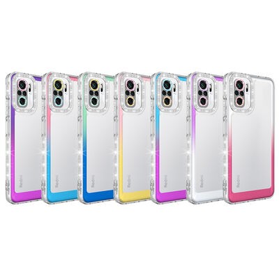 Xiaomi Redmi Note 10 Case Silvery and Color Transition Design Lens Protected Zore Park Cover - 9