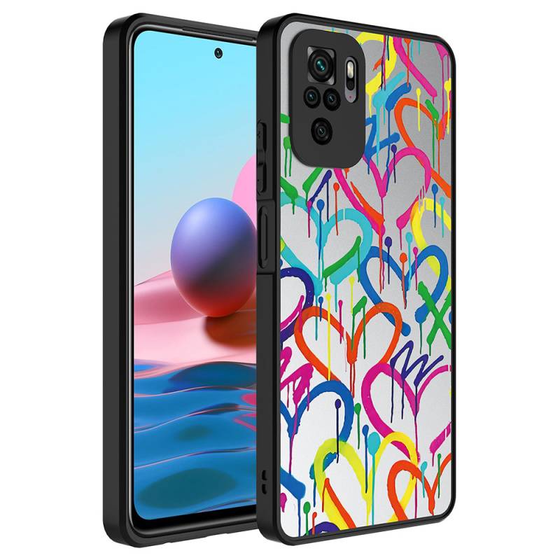 Xiaomi Redmi Note 10 Kılıf Aynalı Desenli Kamera Korumalı Parlak Zore Mirror Kapak - 8