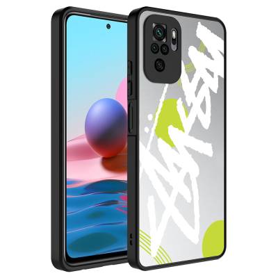 Xiaomi Redmi Note 10 Kılıf Aynalı Desenli Kamera Korumalı Parlak Zore Mirror Kapak - 3