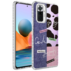 Xiaomi Redmi Note 10 Pro Case Airbag Edge Colorful Patterned Silicone Zore Elegans Cover - Zore