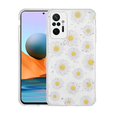 Xiaomi Redmi Note 10 Pro Case Glittery Patterned Camera Protected Shiny Zore Popy Cover - 3