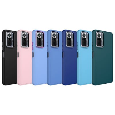 Xiaomi Redmi Note 10 Pro Case Metal Frame and Button Design Silicone Zore Luna Cover - 2