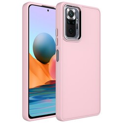 Xiaomi Redmi Note 10 Pro Case Metal Frame and Button Design Silicone Zore Luna Cover - 4