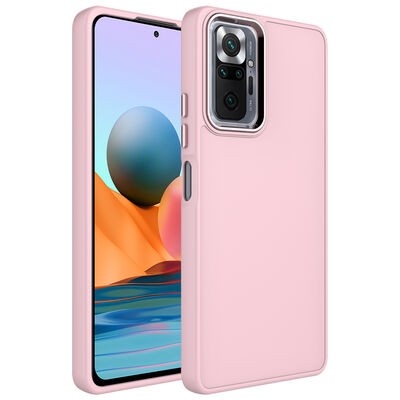 Xiaomi Redmi Note 10 Pro Case Metal Frame and Button Design Silicone Zore Luna Cover - 4