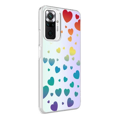 Xiaomi Redmi Note 10 Pro Case Zore M-Blue Patterned Cover - 5