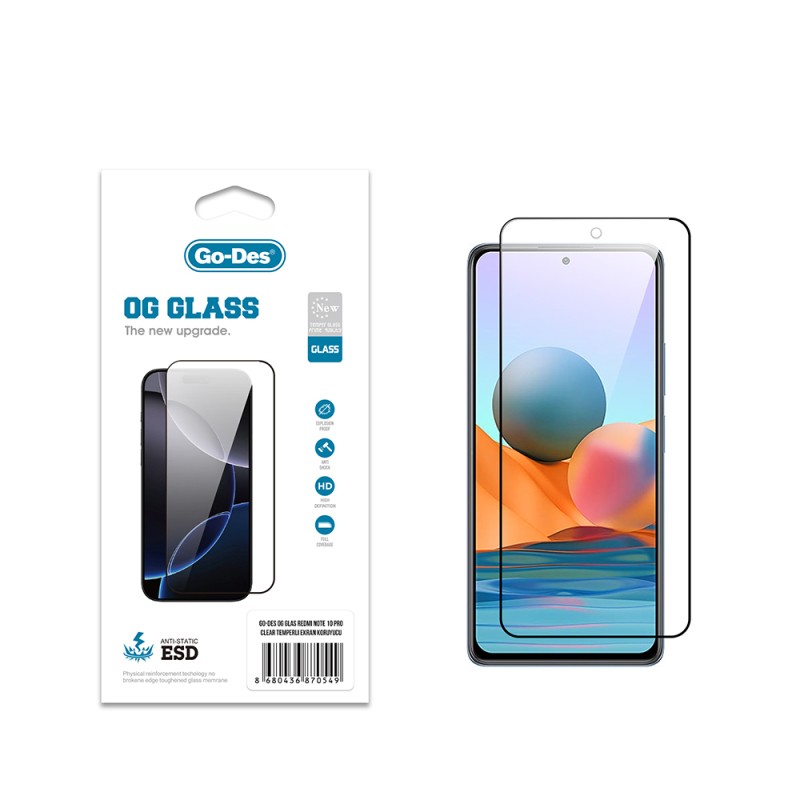 Xiaomi Redmi Note 10 Pro Go Des OG Glass Antistatic Tempered Glass Screen Protector - 2