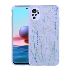 Xiaomi Redmi Note 10S Kılıf Simli Desenli Kamera Korumalı Parlak Zore Popy Kapak - 5