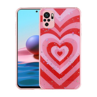 Xiaomi Redmi Note 10S Kılıf Simli Desenli Kamera Korumalı Parlak Zore Popy Kapak - 4