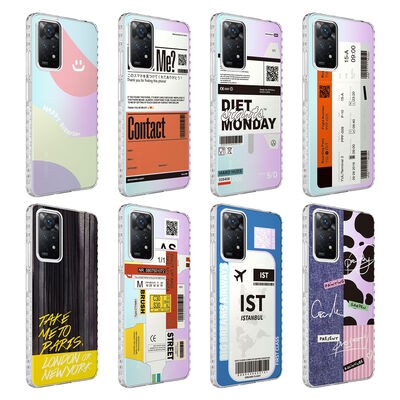 Xiaomi Redmi Note 11 Global Case Airbag Edge Colorful Patterned Silicone Zore Elegans Cover - 2