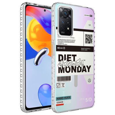Xiaomi Redmi Note 11 Global Case Airbag Edge Colorful Patterned Silicone Zore Elegans Cover - 8